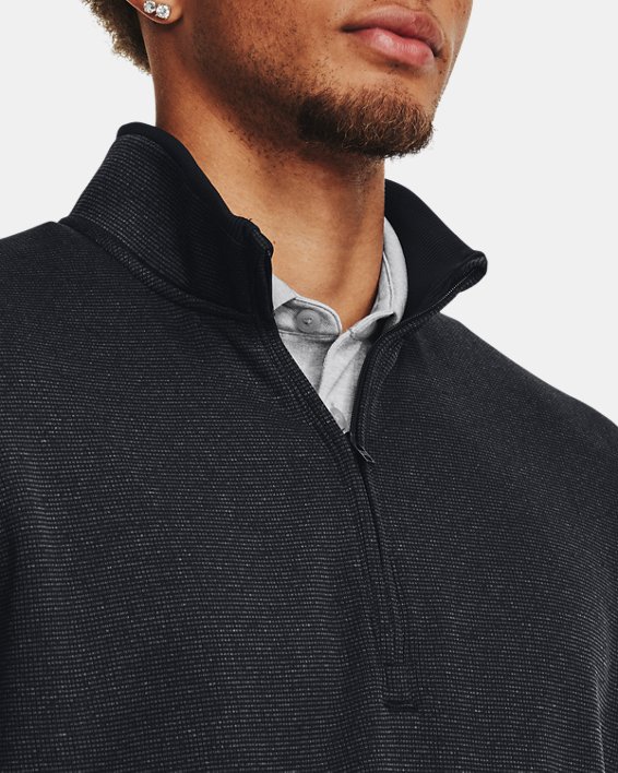 Maillot ¼ zip UA Storm SweaterFleece pour homme, Black, pdpMainDesktop image number 3